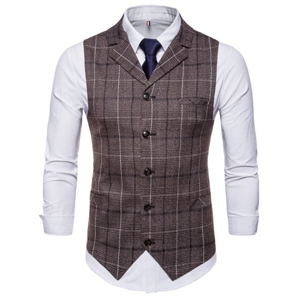 plaid youth slim fit men vest single-breasted waistcoat business suit social suit wedding groom man dress jacket, Black;white
plaid youth slim fit men vest single-breasted waistcoat business suit social suit wedding groom man dress jacket, Black;white