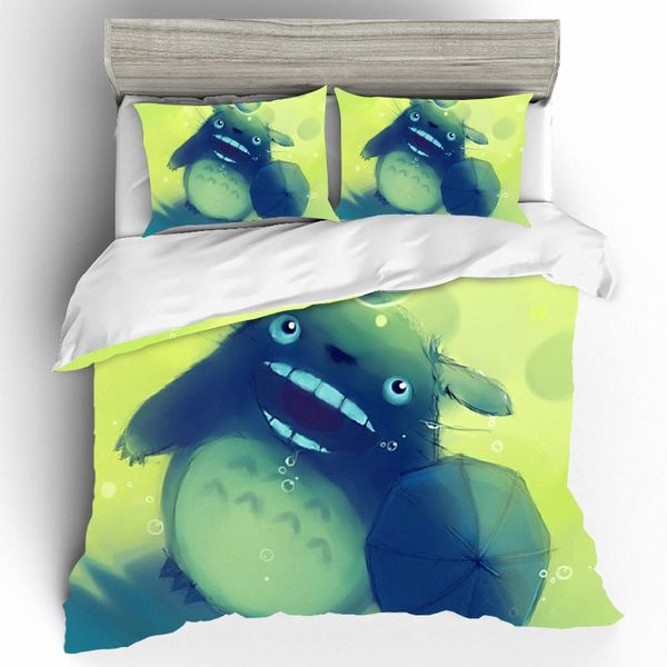 cartoon totoro bedclothes with pillowcase 3d king size bedding sets duvet cover single size bed set home textiles
cartoon totoro bedclothes with pillowcase 3d king size bedding sets duvet cover single size bed set home textiles