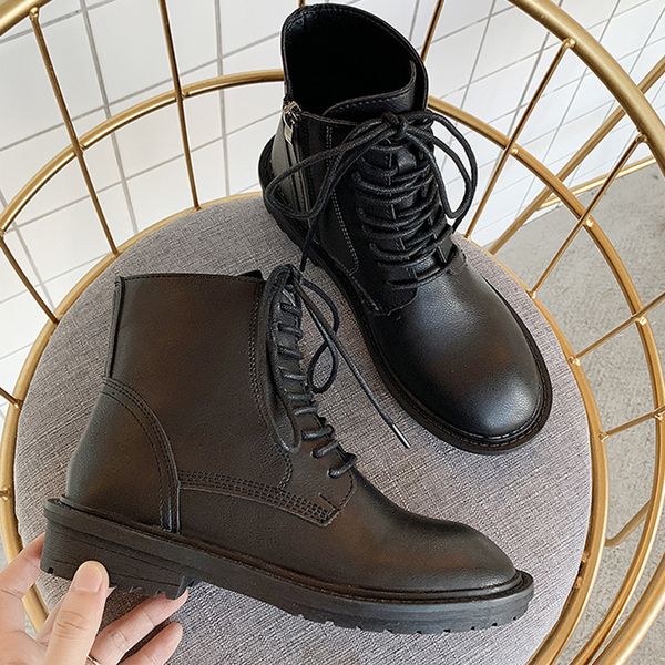 women's fashion shoes leisure lace-up zipper chunky square heels short boots 2019 spring autumn new simplicity fashion shoes, Black
women's fashion shoes leisure lace-up zipper chunky square heels short boots 2019 spring autumn new simplicity fashion shoes, Black
