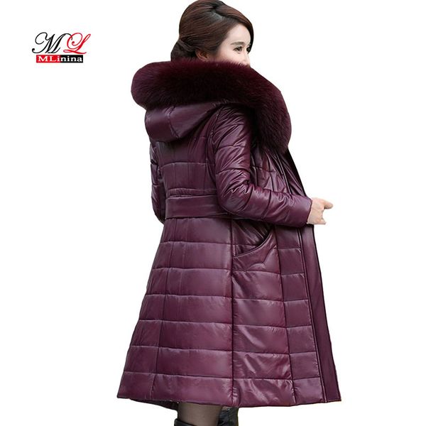 mlinina winter women coats long leather jacket coat female fashion big fur collar thick slim plus size sheepskin parkas outwear, Black
mlinina winter women coats long leather jacket coat female fashion big fur collar thick slim plus size sheepskin parkas outwear, Black