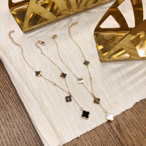 black /white color four-leaf clover shell tassel anklet temperament charm women titanium steel rose gold anklet jewelry no fade, Red;blue
black /white color four-leaf clover shell tassel anklet temperament charm women titanium steel rose gold anklet jewelry no fade, Red;blue