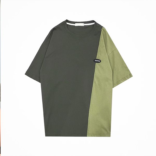 2020 new green patchwork double loose t shirt popular hit color teens all-match clothes short japanese style fit male top, White;black
2020 new green patchwork double loose t shirt popular hit color teens all-match clothes short japanese style fit male top, White;black