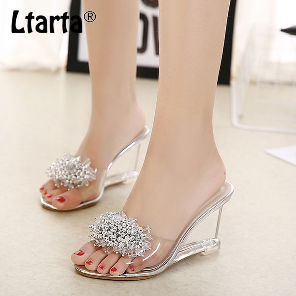 ltarta wedge sandals nightclub girl women's summer 2020 new crystal transparent pumps glass rhinestone wedge sandals lfd, Black
ltarta wedge sandals nightclub girl women's summer 2020 new crystal transparent pumps glass rhinestone wedge sandals lfd, Black