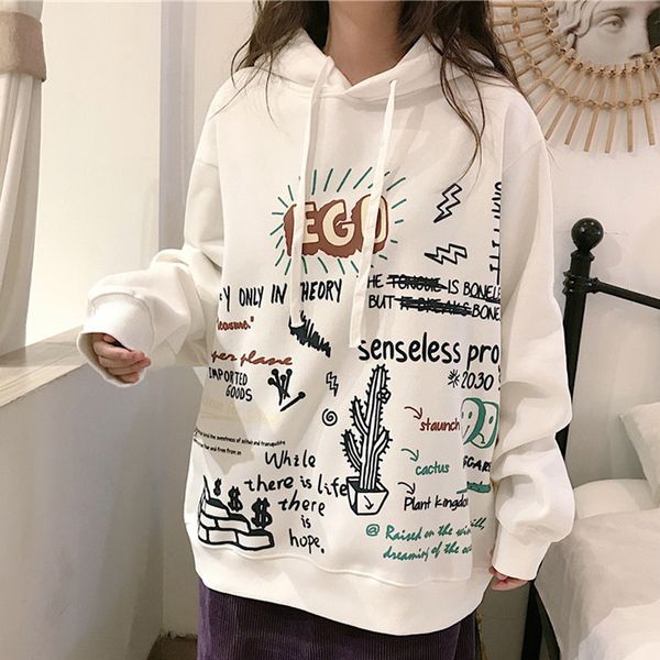 graffiti printed hip hop women sweatshirt velvet hoodies oversized korean female sweatshirts 2019 autumn winter ladies pullovers, Black
graffiti printed hip hop women sweatshirt velvet hoodies oversized korean female sweatshirts 2019 autumn winter ladies pullovers, Black