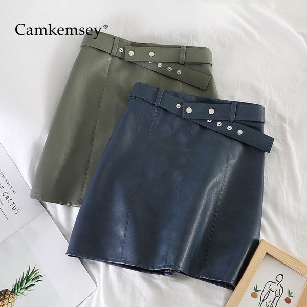 camkemsey casual высокая талия кожа pu юбки женщин корейской твердая весна осень мягкая искусственная кожа bodycon a-line юбки с поясом, Black
camkemsey casual высокая талия кожа pu юбки женщин корейской твердая весна осень мягкая искусственная кожа bodycon a-line юбки с поясом, Black