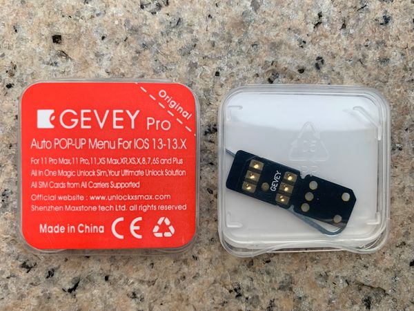 100% tested 24th september updated gevey pro v13 pop-up menu unlock iccid+mnc mode for ios13.1.2 for iphone11 pro x xs xr max 8 7 6s
100% tested 24th september updated gevey pro v13 pop-up menu unlock iccid+mnc mode for ios13.1.2 for iphone11 pro x xs xr max 8 7 6s