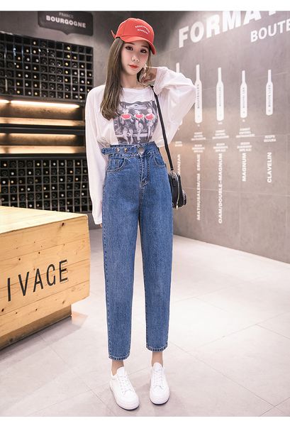 blue cowboy female wide-legged fashion new pants
