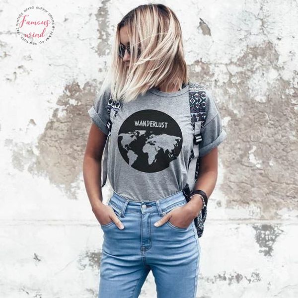 wanderlust map printed women grey oversize classical t shirt summer short sleeved harajuku cotton amp;tees hipster, White
wanderlust map printed women grey oversize classical t shirt summer short sleeved harajuku cotton amp;tees hipster, White