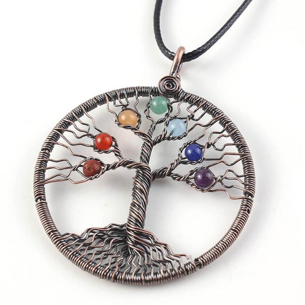 10 pcs copper plated wire wrap tree of life with small stone beads pendant necklace healing chakra jewelry, Silver
10 pcs copper plated wire wrap tree of life with small stone beads pendant necklace healing chakra jewelry, Silver