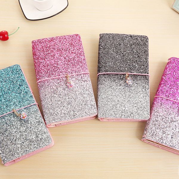 1pcs Beautiful Crystal Travel Notepad Creative Office School Notebook 120 Sheets Cute Daily Memos Notepads For Student Gift