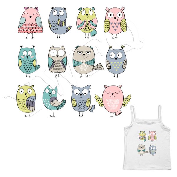 12pcs / серия мультфильм cute owls патчи одежды наклейки теплопередача parches a-уровень моющийся easy print подворно утюги одежда кино
12pcs / серия мультфильм cute owls патчи одежды наклейки теплопередача parches a-уровень моющийся easy print подворно утюги одежда кино
