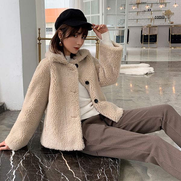 2019 new women outerwear winter coat fashion warm woolen female elegant woolen coat, Black
2019 new women outerwear winter coat fashion warm woolen female elegant woolen coat, Black