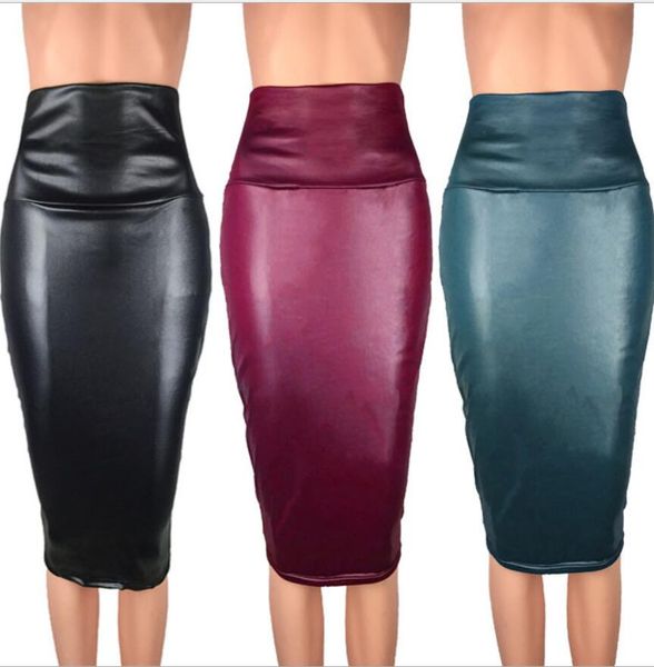 imitation leather high waist bag hip and knee skirt women's skirts europe and the united states wild ol, Black
imitation leather high waist bag hip and knee skirt women's skirts europe and the united states wild ol, Black