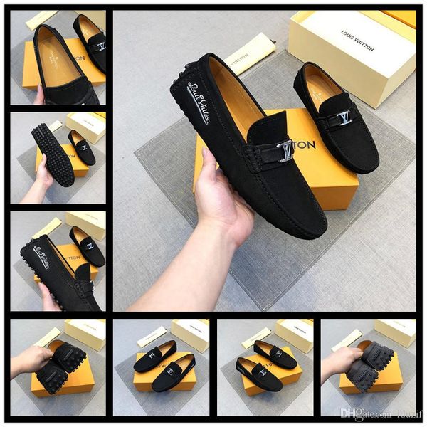 mens designer dress shoes summer new men's peas shoes leather mens loafers breathable luxury heels driving shoes with box, Black
mens designer dress shoes summer new men's peas shoes leather mens loafers breathable luxury heels driving shoes with box, Black