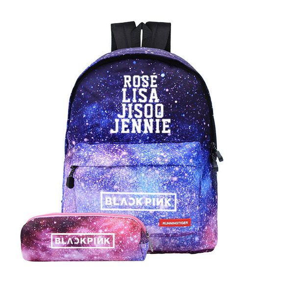 kpop blackpink starry sky colorful backpack pencilcase kill this love jennie lisa rose jisoo 30*17*40cm stationery travel bag 
kpop blackpink starry sky colorful backpack pencilcase kill this love jennie lisa rose jisoo 30*17*40cm stationery travel bag