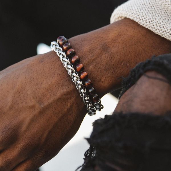 mcllroy bracelet men/natural stone beads bracelets bangles male female stainless steel link jewelry custom size valentine's day, Golden;silver
mcllroy bracelet men/natural stone beads bracelets bangles male female stainless steel link jewelry custom size valentine's day, Golden;silver