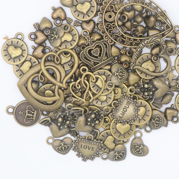 antique bronze alloy heart charms pendants wholesale bulk lots jewelry making mixed crown charms diy for necklace bracelet jewelry making, Black
antique bronze alloy heart charms pendants wholesale bulk lots jewelry making mixed crown charms diy for necklace bracelet jewelry making, Black