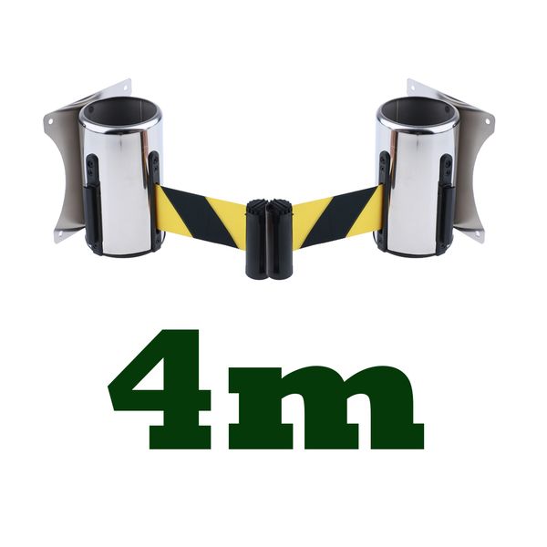 2 pcs 13ft retractable wall barrier belt for bank station hospital post office theatre airport supermarket - black yellow
2 pcs 13ft retractable wall barrier belt for bank station hospital post office theatre airport supermarket - black yellow