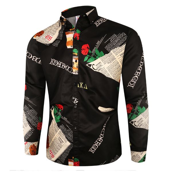 rose flower letter printed dress shirt for men fashion casual turn-down collar long sleeve manga camisas 2020 men's colthing, White;black
rose flower letter printed dress shirt for men fashion casual turn-down collar long sleeve manga camisas 2020 men's colthing, White;black