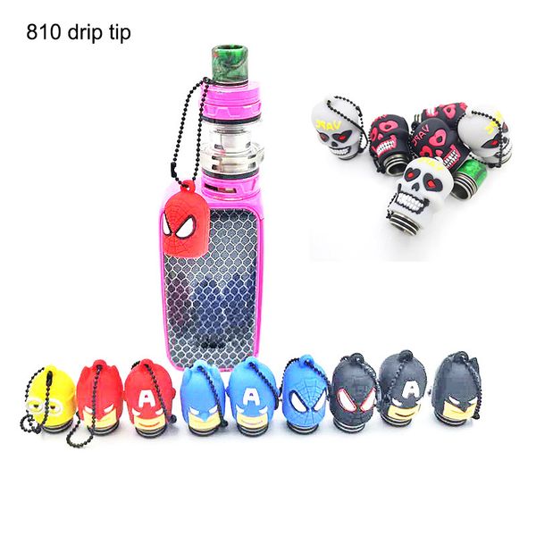

New 810 resin drip tip electronic cigarette holder anti-scald dust cap atomizer nozzle 12 models