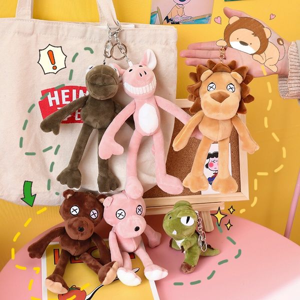 cartoon animal plush toy keychain backpack long leg frog bear lion bread dog teddy bear key chains doll cute gift lady pendant, Silver
cartoon animal plush toy keychain backpack long leg frog bear lion bread dog teddy bear key chains doll cute gift lady pendant, Silver