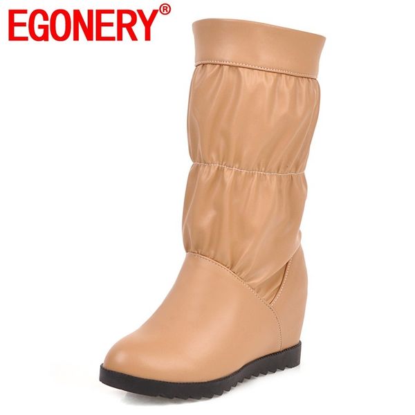 egonery winter new fashion round toe mid calf boots outside comfortable mid heels platform plus size women shoes drop shipping, Black
egonery winter new fashion round toe mid calf boots outside comfortable mid heels platform plus size women shoes drop shipping, Black