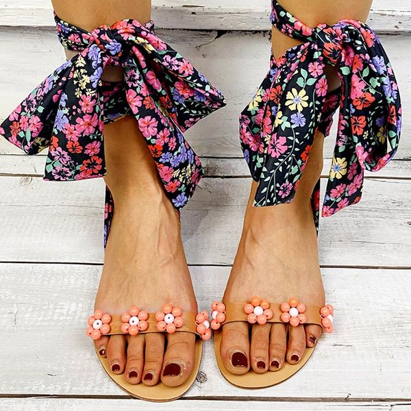 new women flat sandals 2020 casual lace up ankle straps flowers beaded female shoes beach ladies sandales comfort footwear, Black
new women flat sandals 2020 casual lace up ankle straps flowers beaded female shoes beach ladies sandales comfort footwear, Black