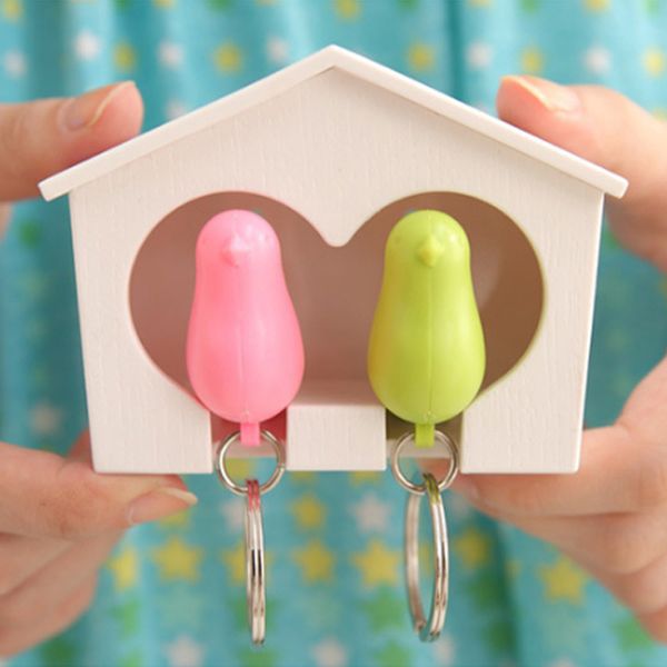creative double bird nest sparrow house key chain ring wall hook holders keys hanger bird whistle storage box keyring for keys
creative double bird nest sparrow house key chain ring wall hook holders keys hanger bird whistle storage box keyring for keys