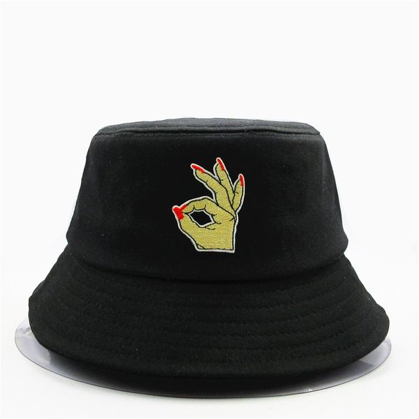 ldslyjr ok gesture embroidery cotton bucket hat fisherman hat outdoor travel sun cap hats for men and women 296
ldslyjr ok gesture embroidery cotton bucket hat fisherman hat outdoor travel sun cap hats for men and women 296