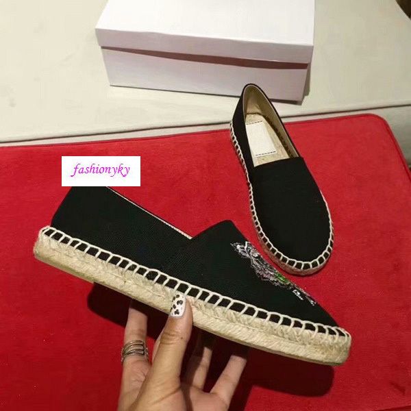new couple shoes with tiger head single shoes fisherman's shoes, Black