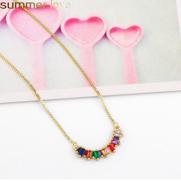 cz rainbow gold necklace stone for woman multicolored cubic zirconia long box chain necklace pendants copper metal jewelry, Silver
cz rainbow gold necklace stone for woman multicolored cubic zirconia long box chain necklace pendants copper metal jewelry, Silver