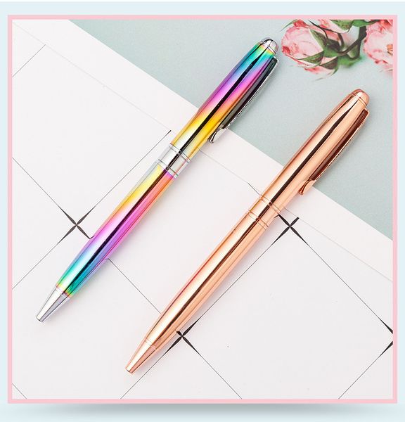 1pcs rainbow colorful ball pen stainless steel rod rotating metal ballpoint pen stationery ballpen 1 mm office & school supplies, Blue;orange
1pcs rainbow colorful ball pen stainless steel rod rotating metal ballpoint pen stationery ballpen 1 mm office & school supplies, Blue;orange