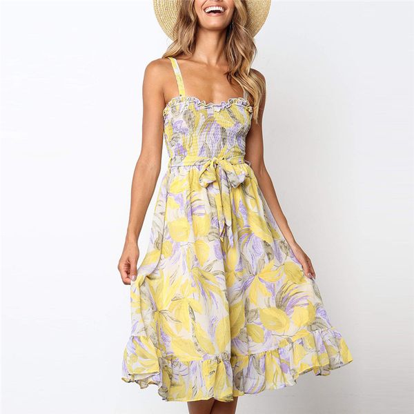 womens casual floral leaf printed off shouder dress sling sleeveless summer beach lace up bow ruffles dress, Black;gray
womens casual floral leaf printed off shouder dress sling sleeveless summer beach lace up bow ruffles dress, Black;gray