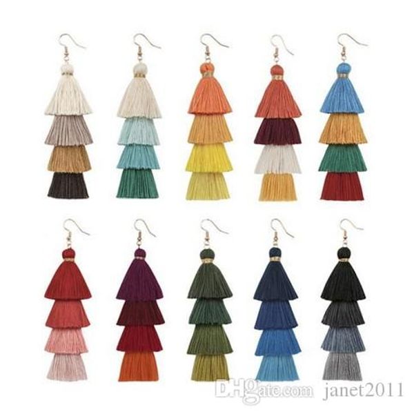 womens tassel earrings -bohemian 4 layers hula skirt cotton thread tassel dangle earrings hook jewelry gifts for women girls, Silver
womens tassel earrings -bohemian 4 layers hula skirt cotton thread tassel dangle earrings hook jewelry gifts for women girls, Silver