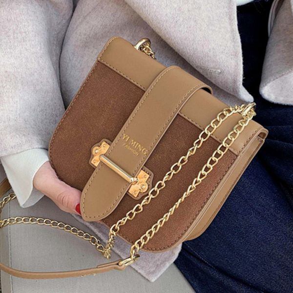 2019 new womens high-quality suede leather shoulder bag fashion solid color chain handbag designer buckle travel messenger bags
2019 new womens high-quality suede leather shoulder bag fashion solid color chain handbag designer buckle travel messenger bags