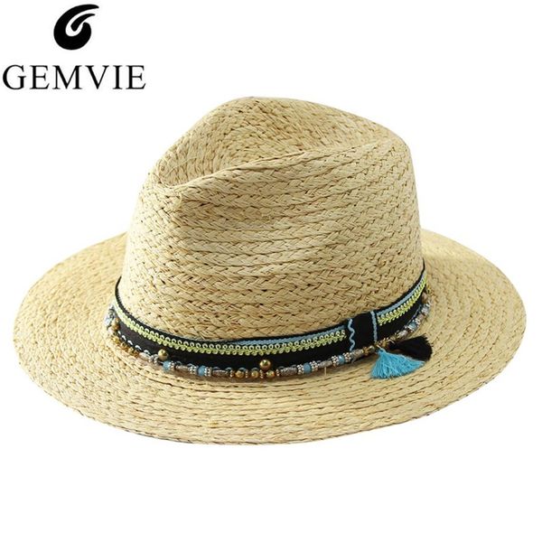 gemvie jazz cap straw hat for women summer beach hat straw woven flat brim fedoras with vintage style accessories lady sun, Blue;gray
gemvie jazz cap straw hat for women summer beach hat straw woven flat brim fedoras with vintage style accessories lady sun, Blue;gray