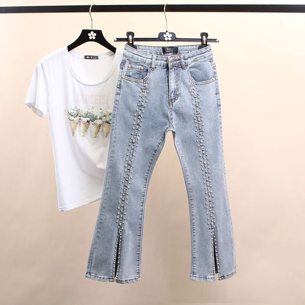 diamond drill jeans women 2020 fashion spring slim fit denim pants female high-waist elasticity skinny denim flare trousers, Blue
diamond drill jeans women 2020 fashion spring slim fit denim pants female high-waist elasticity skinny denim flare trousers, Blue