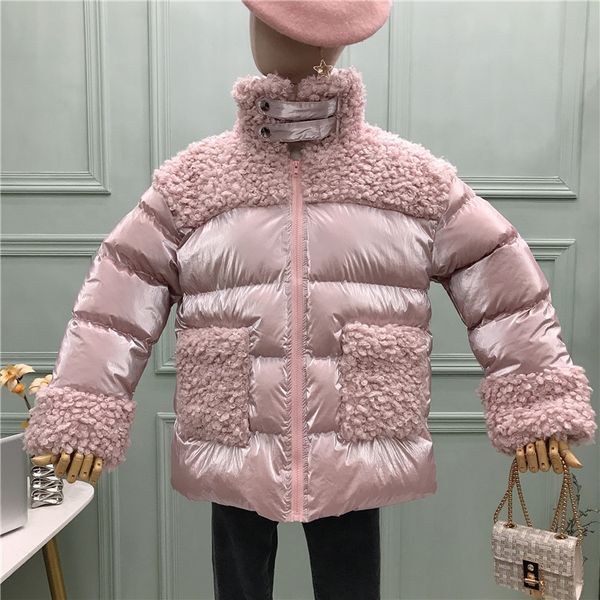 2020 bright cotton coat new korean version of lambskin stitching long thick warm cotton coat 1219, Black
2020 bright cotton coat new korean version of lambskin stitching long thick warm cotton coat 1219, Black