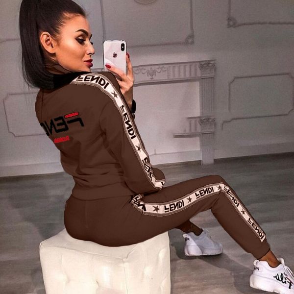 women designer tracksuits fashion brand letter printing suits two piece pants womens luxury slim tracksuits women clothing, White
women designer tracksuits fashion brand letter printing suits two piece pants womens luxury slim tracksuits women clothing, White