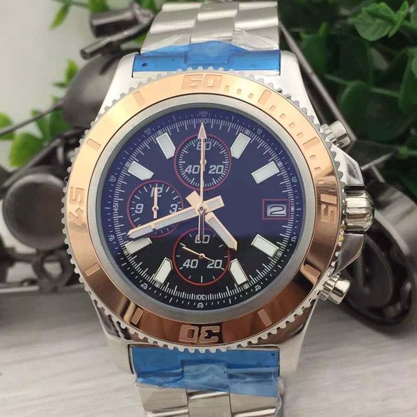 functional superocean chronograph ii 44mm quartz mens watches red circle wristwatches rotatable stainless steel bezel with a gold ring, Slivery;brown
functional superocean chronograph ii 44mm quartz mens watches red circle wristwatches rotatable stainless steel bezel with a gold ring, Slivery;brown
