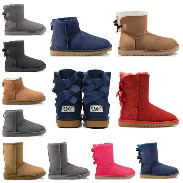 women winter snow boots fashion australia classic short bow boots ankle knee bow girl mini bailey boot 2019 size 35-41, Black
women winter snow boots fashion australia classic short bow boots ankle knee bow girl mini bailey boot 2019 size 35-41, Black