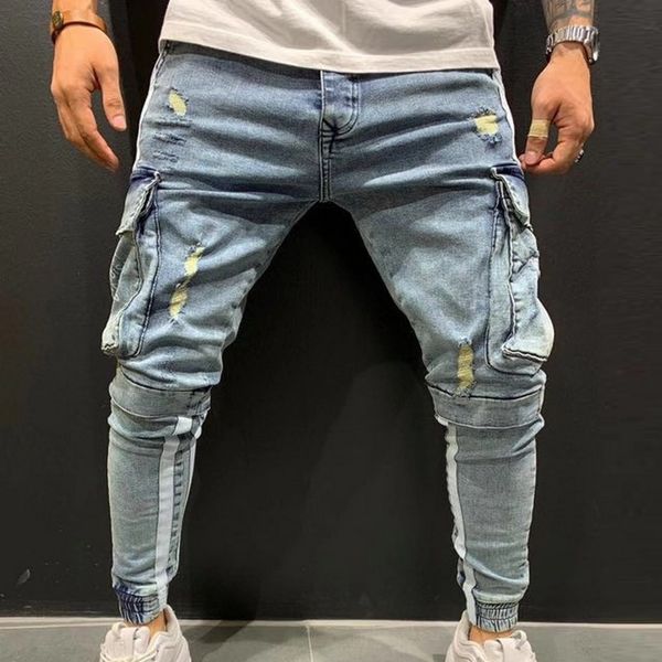 хип-хоп джинсы streetwear мужчины разорванные проблемные брюки разрушенные slim fit stretch байкер джинсы дыры мужской карандаш джинсовые бр, Blue
хип-хоп джинсы streetwear мужчины разорванные проблемные брюки разрушенные slim fit stretch байкер джинсы дыры мужской карандаш джинсовые бр, Blue