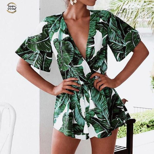 summer jumpsuit for women deep v neck overalls casual ruffles sleeve bandage playsuits combishort body femme, Black;white
summer jumpsuit for women deep v neck overalls casual ruffles sleeve bandage playsuits combishort body femme, Black;white