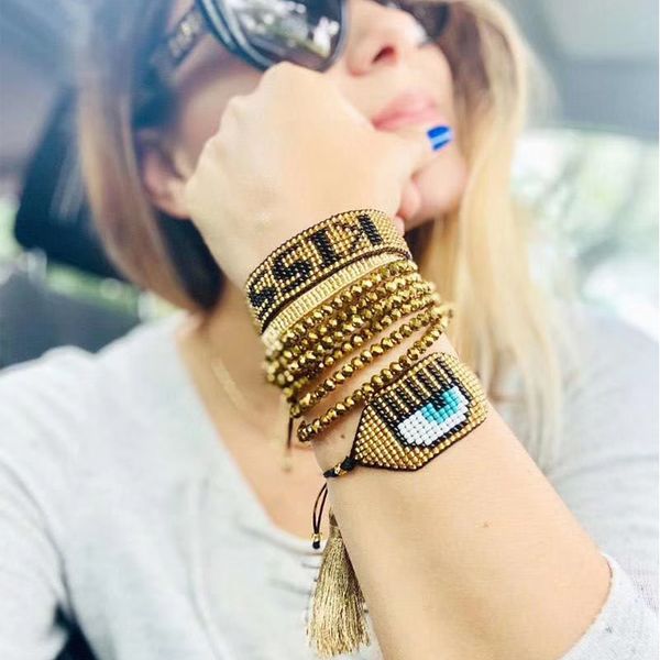 shinusboho delicas miyuki evil eye bracelet for women lucky kiss jewelry gold beads pulseras men eye bileklik dropshipping, Golden;silver
shinusboho delicas miyuki evil eye bracelet for women lucky kiss jewelry gold beads pulseras men eye bileklik dropshipping, Golden;silver