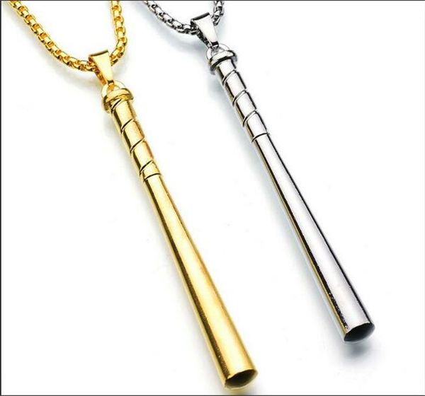 100pc hip hop gold ilve long chain necklace hiphop ba eball bat pendant necklace men punk jewelry r289, Silver
100pc hip hop gold ilve long chain necklace hiphop ba eball bat pendant necklace men punk jewelry r289, Silver