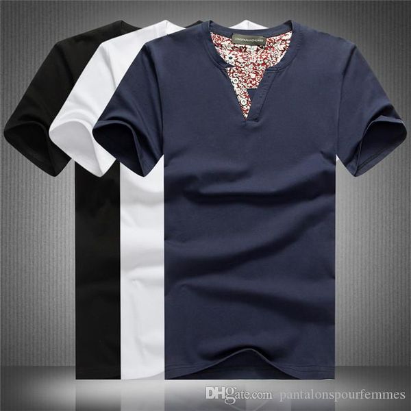 summer new mens designer casual tshirt fashion solid color short sleeve homme clothing slim fit tshirt, White;black
summer new mens designer casual tshirt fashion solid color short sleeve homme clothing slim fit tshirt, White;black