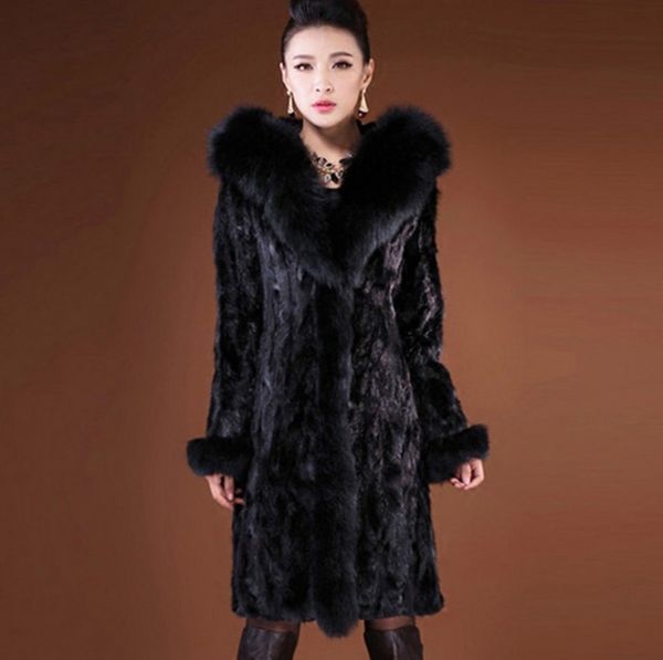 vetement women's 2019 faux fur coat patchwork faux mink waterproof long coat mink thick slim overcoat plus size aw272, Black
vetement women's 2019 faux fur coat patchwork faux mink waterproof long coat mink thick slim overcoat plus size aw272, Black