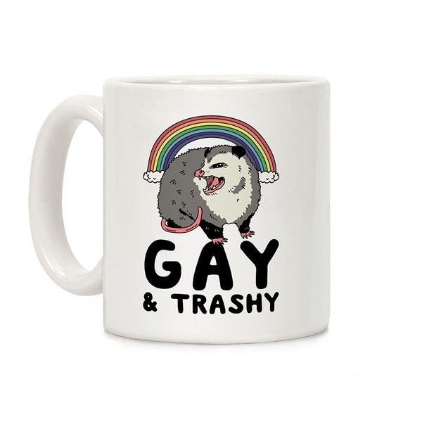 look human gay and trashy possum white 11 ounce ceramic coffee mug anniversary gifts for men dropshipping
look human gay and trashy possum white 11 ounce ceramic coffee mug anniversary gifts for men dropshipping