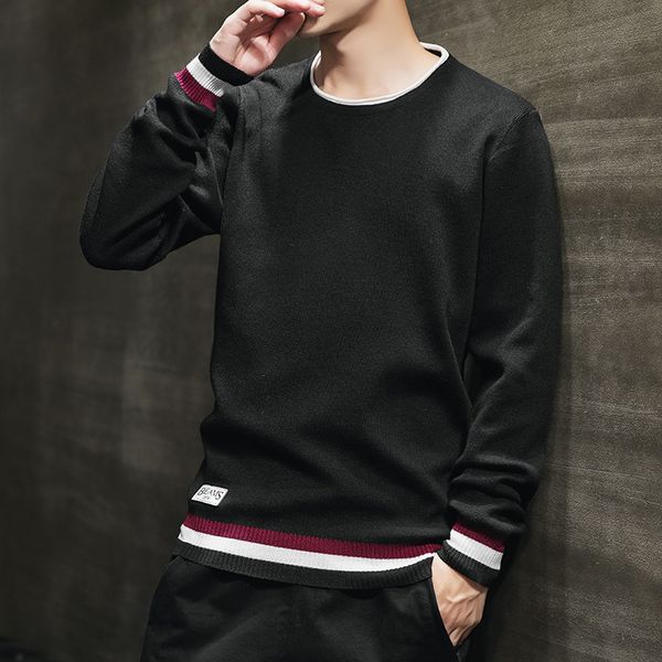 sweater men's 2020 winter thick loose knitted pullovers male casual solid long-sleeves pullover homme men clothing, White;black
sweater men's 2020 winter thick loose knitted pullovers male casual solid long-sleeves pullover homme men clothing, White;black