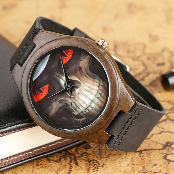 creative skull series unique wood watches men's steampunk bamboo wooden wrist watch women's genuine leather clock online, Slivery;brown
creative skull series unique wood watches men's steampunk bamboo wooden wrist watch women's genuine leather clock online, Slivery;brown